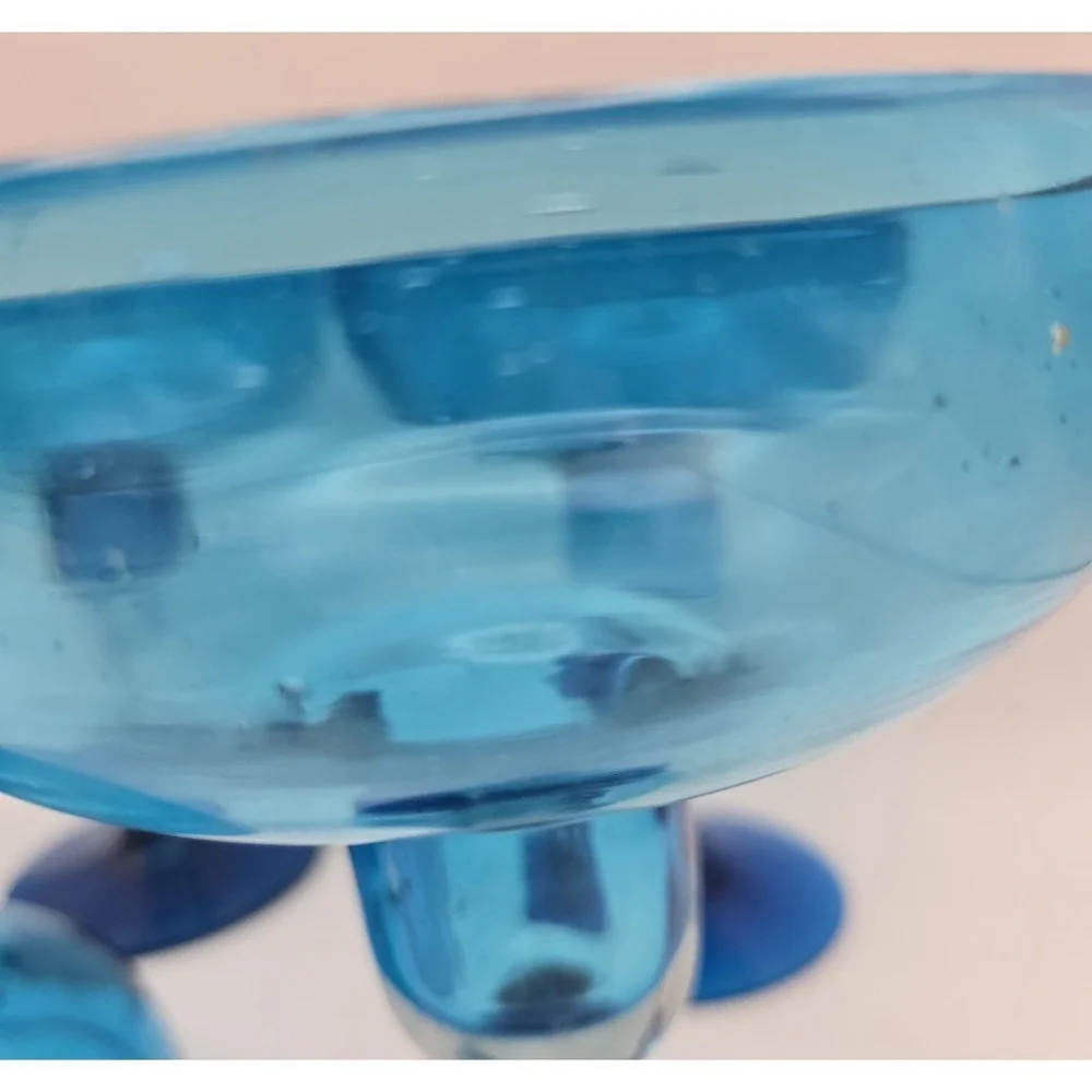 Margarita Glasses Hand-blown From Lead Free Sustainable Glass Turquoise And Blue